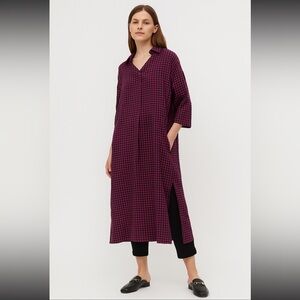 The Korner Plaid Shirt Dress Long Sleeves New